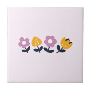 April knuffels en natte neuzen – Bloemen deel Tegeltje