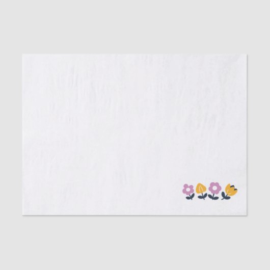 April knuffels en natte neuzen – Bloemen deel Tissuepapier (Voorkant)