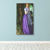 April Love (door Arthur Hughes) Canvas Afdruk (Insitu (Houten vloer))