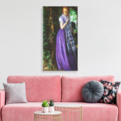 April Love (door Arthur Hughes) Canvas Afdruk (Insitu (Woonkamer))