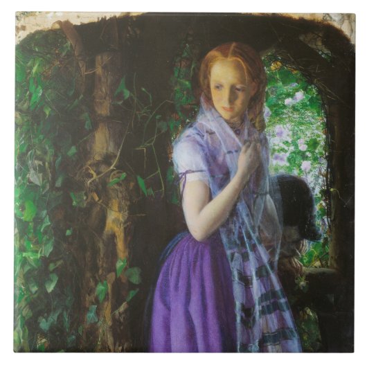April Love (door Arthur Hughes) Tegeltje (Voorkant)