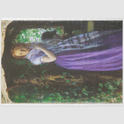 April Love (door Arthur Hughes) Tissuepapier (Voorkant)