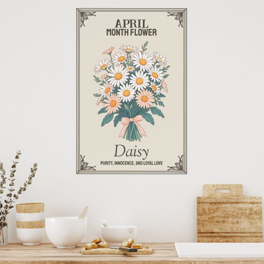 April maand bloem poster (Keuken)