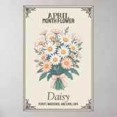 April maand bloem poster (Voorkant)