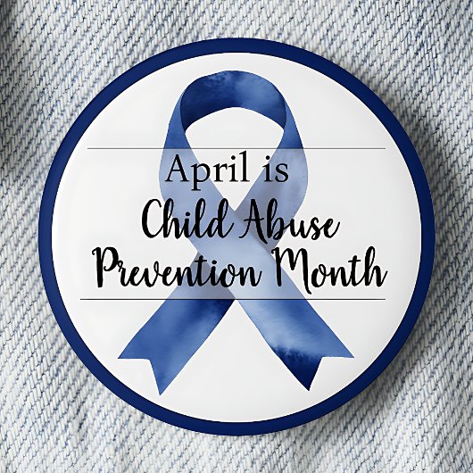 April Maand van de Preventie van Kindermishandelin Ronde Button 5,7 Cm