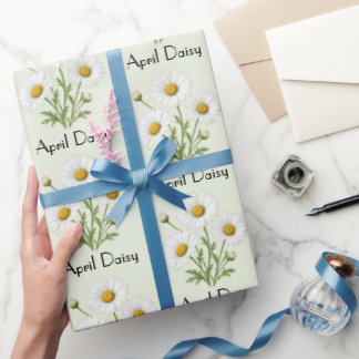 April Madeliefjes Bloemen Cadeaupapier