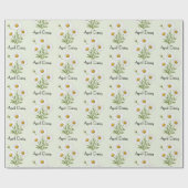 April Madeliefjes Bloemen Cadeaupapier (Vlak)