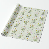 April Madeliefjes Bloemen Cadeaupapier (Uitgerold)