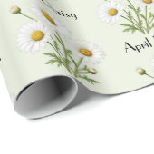 April Madeliefjes Bloemen Cadeaupapier (Rol Hoek)