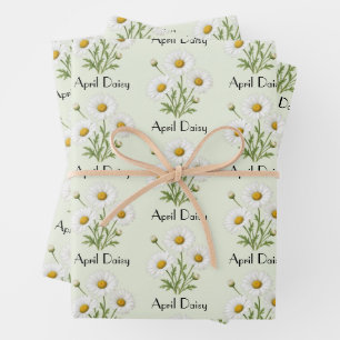 April Madeliefjes Bloemen Inpakpapier Vel