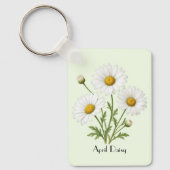April Madeliefjes Bloemen Sleutelhanger (Voorkant)