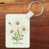 April Madeliefjes Bloemen Sleutelhanger (Achterkant)