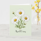 April Madeliefjes Groet Kaart (Gele Bloem)