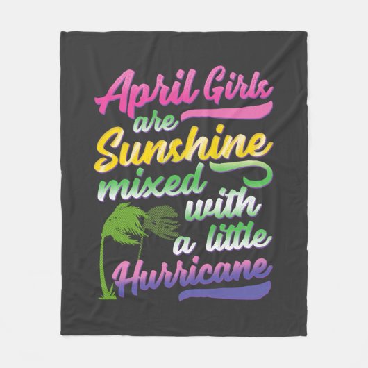April Meisjes zijn Mix van Zonneuwen en orkaan Fleece Deken (Voorkant)