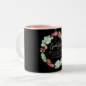 April Meisjes zijn zonneschijn, bloemen zondagse c Tweekleurige Koffiemok (Voorkant links)