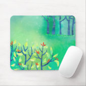April Modern Green Landscape Natuur Painting Muismat (Met muis)