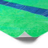 April Modern Green Landscape Natuur Painting Poster (Hoek)