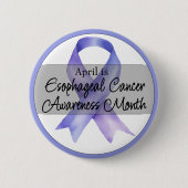 April Oesofageale Kanker Bewustzijnsmaand Ronde Button 5,7 Cm (Voorkant)