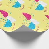 April overgiet Dubbele Paraplu's Cadeaupapier (Hoek)