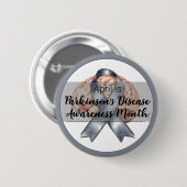 April Parkinson's Disease Brain Awareness Month Ronde Button 5,7 Cm (Voorkant /achterkant)