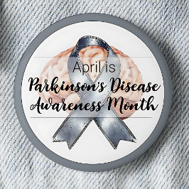 April Parkinson's Disease Brain Awareness Month Ronde Button 5,7 Cm