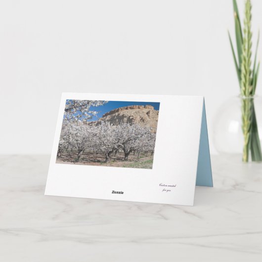 April Peach Blossom Photo Birthday Sjabloon Kaart (Achterkant)