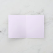 April Purple Small White Diamond Butterfly Art Kaart (Binnen)