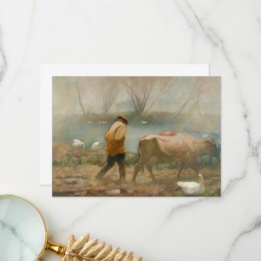 April Rain door Newell Convers Wyeth Bedankkaart (Voorkant / Achterkant in situ)