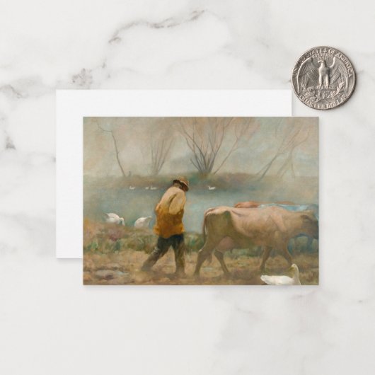 April Rain door Newell Convers Wyeth Notitiekaartje (Voorkant / Achterkant in situ)