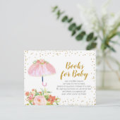 April regen brengt May bloemen Boeken voor baby Uitnodiging Briefkaart (Staand voorkant)