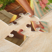 April Retro Blonde Pin-Up Spring Girl  Legpuzzel (Zijkant)