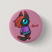 April Ronde Button 3,2 Cm (Voorkant)