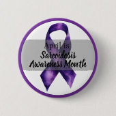 April Sarcoïdose Awareness Month Ronde Button 5,7 Cm (Voorkant)