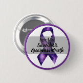April Sarcoïdose Awareness Month Ronde Button 5,7 Cm (Voorkant /achterkant)