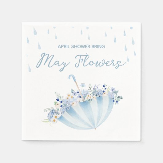 April Schuur Brengt Mei Bloemen Baby Shower Servet (Voorkant)