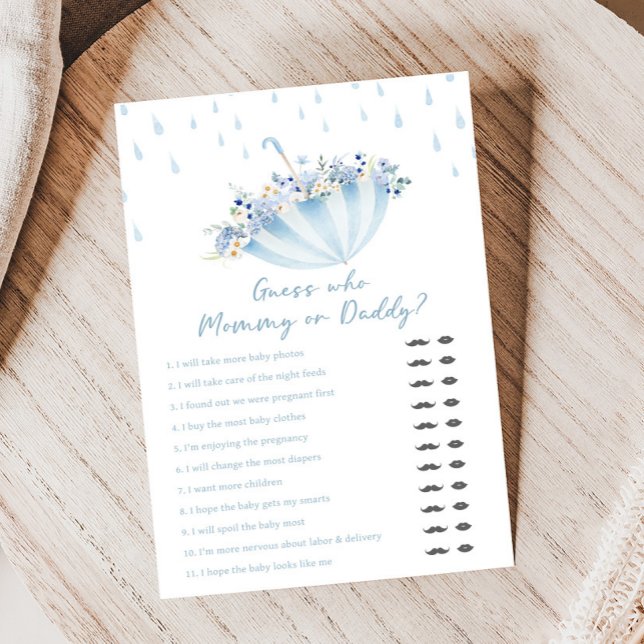 April Schuur Brengt Mei Bloemen Shower Gok Spellet (April Shower Bring May Flowers Baby Shower Game)