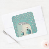 April Shower 2012 Vierkante Sticker (Envelop)