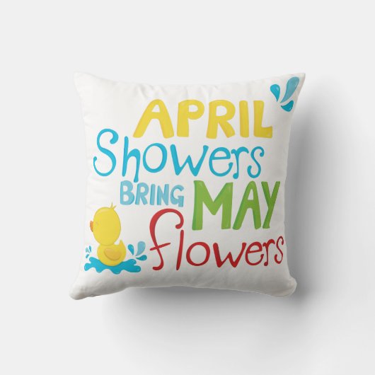 April Shower Breng May Flowers Kussen (Achterkant)