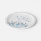 April Shower Brengt Mei Bloemen Baby Shower Papieren Bordje (Gekanteld)