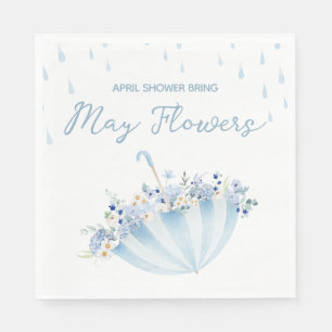 April Shower Brengt Mei Bloemen Baby Shower Servet