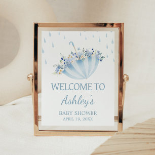 April Shower Brengt Mei Bloemen Shower Welkom Bord Poster