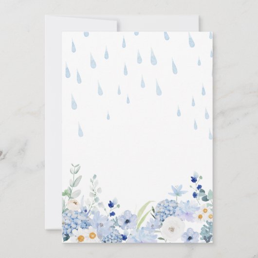 April Shower Bring May Flowers Baby shower Kaart (Achterkant)