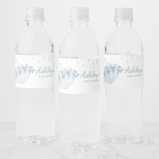 April Shower Bring May Flowers Baby shower Waterfles Etiket (Flessen)