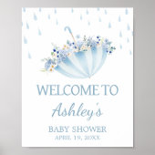 April Shower Bring May Flowers Baby shower Welkom Poster (Voorkant)