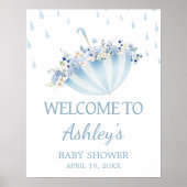 April Shower Bring May Flowers Shower Welcome Sign Poster (Voorkant)