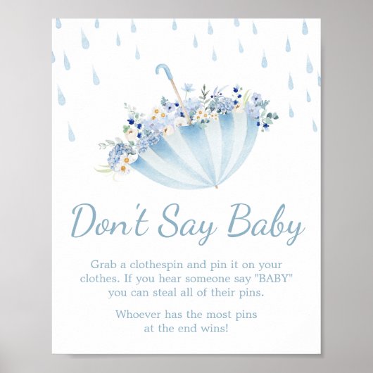 April Shower Bring May Flowers Zeg geen Baby Poster (Voorkant)