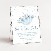 April Shower Bring May Flowers Zeg geen Baby Poster
