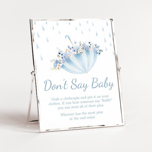 April Shower Bring May Flowers Zeg geen Baby Poster