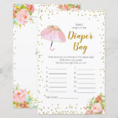 April Shower raad wat er in de luiertas zit (Voorkant / Achterkant)