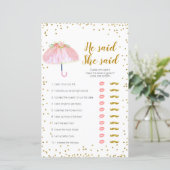 April Shower zei dat ze Kaart zei (Staand voorkant)